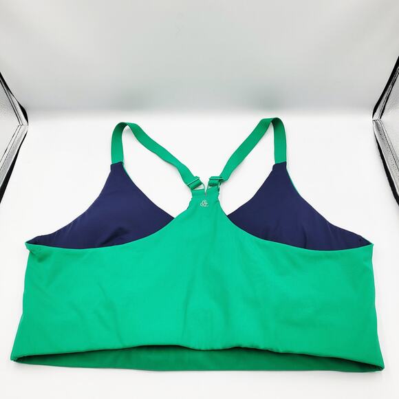 Love & Sports Green & Blue Reversible Molded Cups Sports Bra Women's Size L/XL - Picture 4 of 7